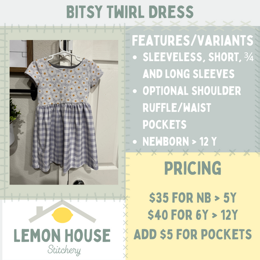 Custom Bitsy Twirl Dress