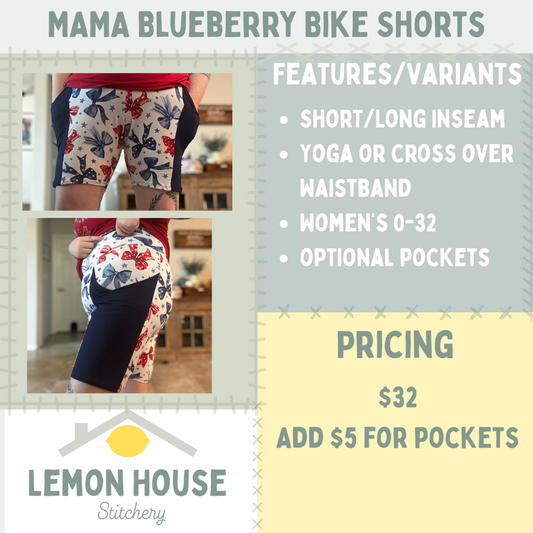 Custom Mama Blueberry Bike Shorts